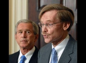 george-w-bush-announces-robert-zoellick-his-choice-as-world-bank-pres-053007-in-white-house-by-roger-l-wollenberg-300x221, Haiti: Racism and poverty, World News & Views 