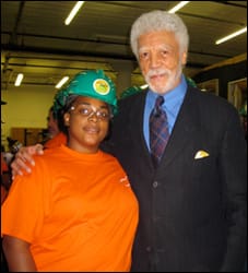 ron-dellums-olivia-caldwell-oakland-green-jobs-corps-trainee-102008, Swanson calls Oakland Green Jobs Corps real stimulus for an economy in crisis, Local News & Views 