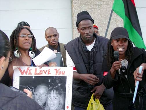 lovelle-mixon-rally-lovells-cousin-032509-by-dave-id-indybay, Kill and be killed: Police murders in Oakland, Local News & Views 
