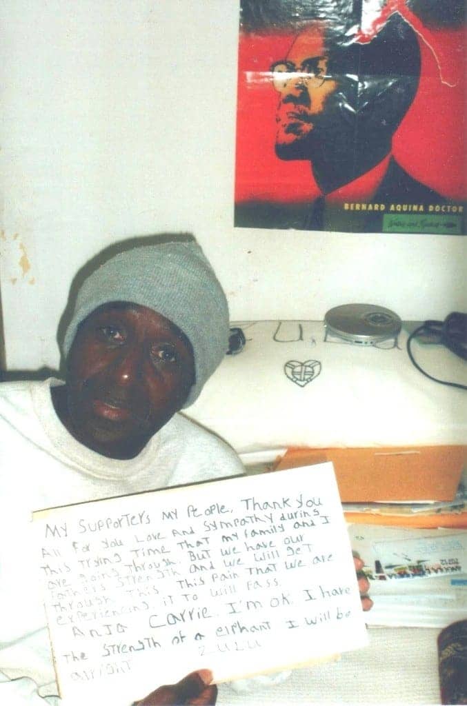 kenny-zulu-whitmore-thanks-supporters-2009, A prisoner’s grief , Abolition Now! 