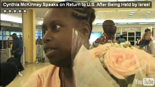 Cynthia-McKinney-arrives-DC-airport-from-Gaza-070709-by-Council-of-American-Islamic-Relations-video, Block Report breaks the blockade on coverage of Cynthia McKinney kidnapping, World News & Views 