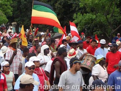 National-Black-Organization-of-Honduras-marches-against-coup-0709, The implications of the coup in Honduras on Afro-descendants, World News & Views 
