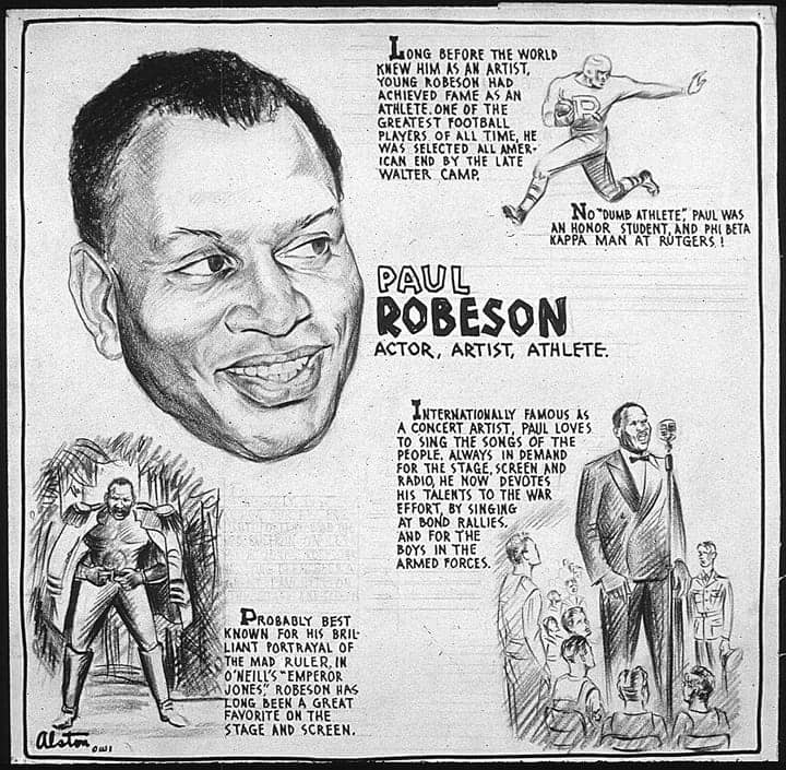 Paul-Robeson-Editorial-drawing-by-renowned-Black-artist-Charles-Henry-Alston-1943-web1, Paul Robeson, a great human being, Culture Currents 