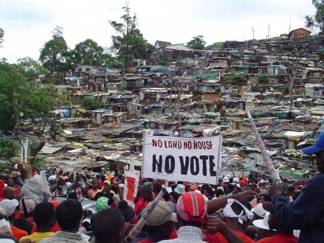South-Africa-Shack-Dwellers-Movement-No-Land-No-House-No-Vote-111405-by-Christopher-David-Lier3, Cynthia McKinney: My visit to Cape Town, South Africa, World News & Views 