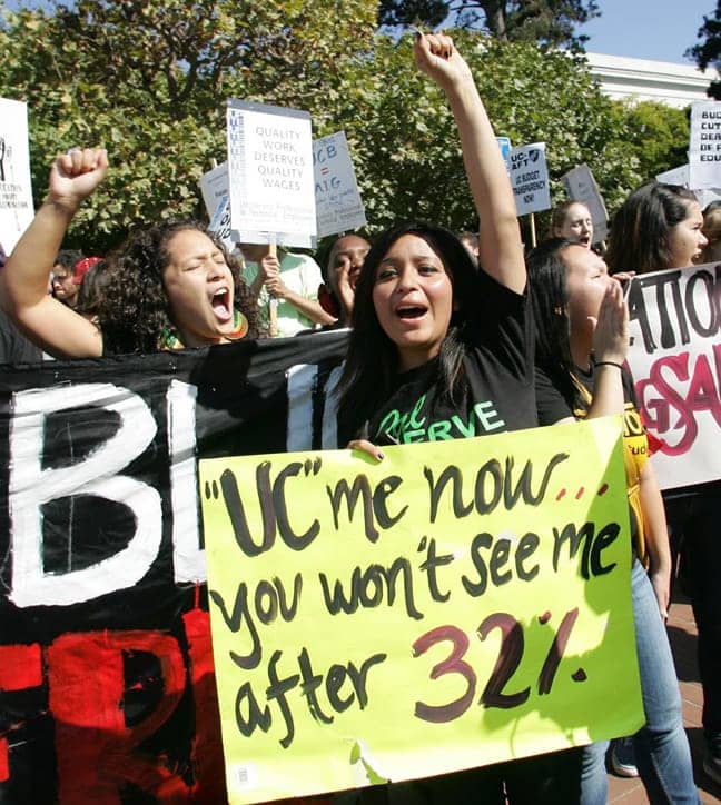 UC-Berkeley-student-strike-students-of-color-UC-me-now-112009-by-Doug-Oakley, The higher education fiscal crisis protects the wealthy, News & Views 
