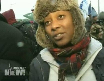 COP-15-Alicia-Garza-speaks-to-Amy-Goodman-121609-by-DN, Three calls from Copenhagen for Obama to champion climate justice, World News & Views 
