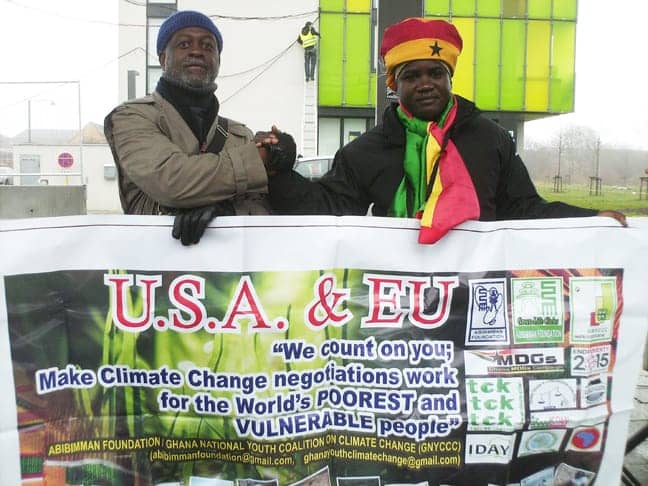 Kenneth-Nana-Amdateng-of-Ghana-Jahahara-at-Bella-Center-Copenhagen-120809, Copenhagen: We demand reparations for crimes against humanity and nature, World News & Views 