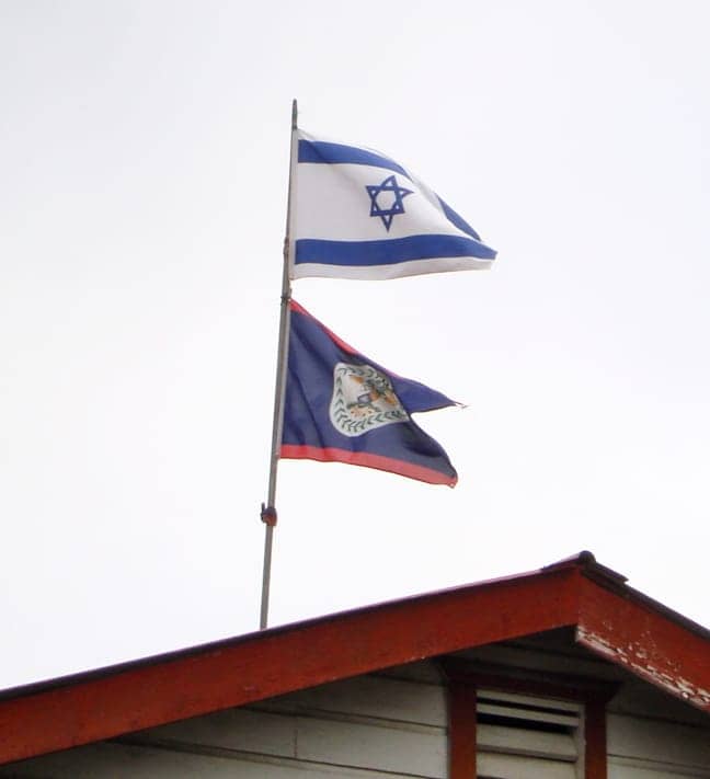 Flags-Israel-over-Belize-by-George-Candy-Gonzalez, Jesus would not be a Zionist, World News & Views 