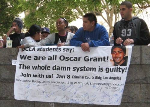 Oscar-Grant-Mehserle-trial-rally-UCLA-students-LA-010810-by-USC, LA activists prepare for trial of ex-cop who killed Oscar Grant, News & Views 