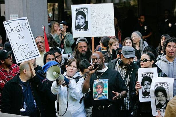 Oscar-Grant-Mehserle-trial-rally-Uncle-Bobby-crowd-LA-010810-by-Irfan-Khan-LA-Times1, LA demands justice for Oscar Grant, News & Views 