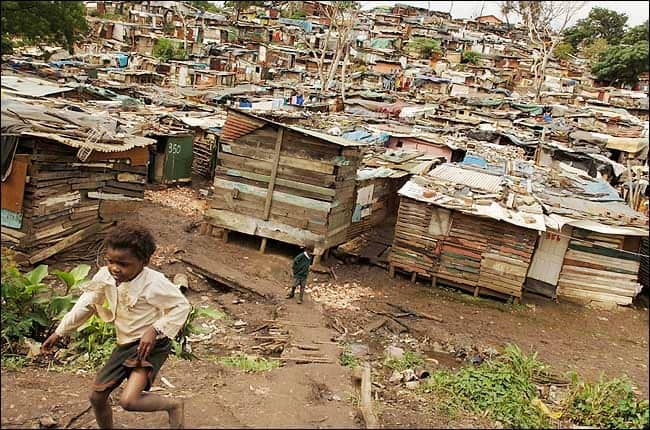 Azania-shantytown2, On the anniversary of Mandela’s release, South Africans still struggle for liberation, World News & Views 