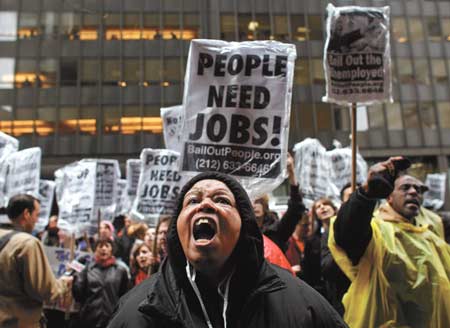 Jobs-rally-at-AIG-NYC-040309-by-AP, We CAN put Blacks back to work, News & Views 