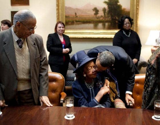 Dorothy-Height-kissed-by-Barack-Obama-at-White-House-on-MLK-Day-2010-by-Pete-Souza-White-House, Remembering Dr. Dorothy Height, Culture Currents 