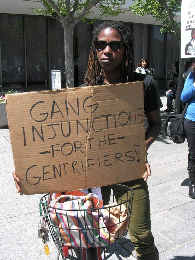 Oakland-protest-Gang-injunction-for-the-gentrifiers-042210-by-jbp-Indybay, Opposition builds against Oakland gang injunctions, Local News & Views 