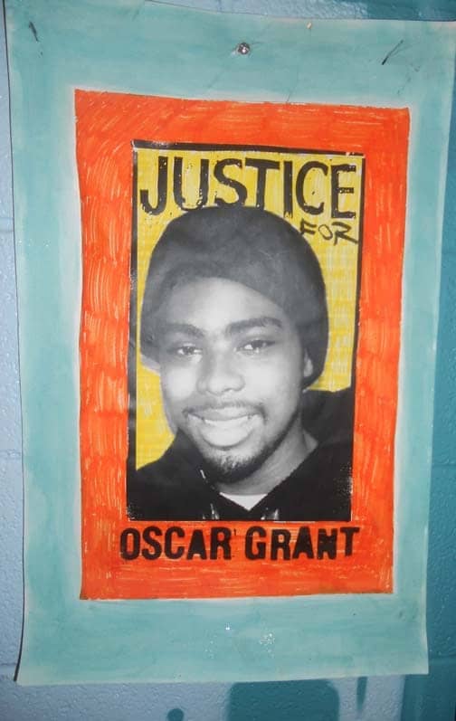 Oscar-Grant-Mehserle-trial-hand-colored-Justice-for-OG-poster-at-Chuco-Center-0610-by-Chela1, Inconsistent statements and the justice system: Mehserle, Domenici, Pirone, Grant, News & Views 