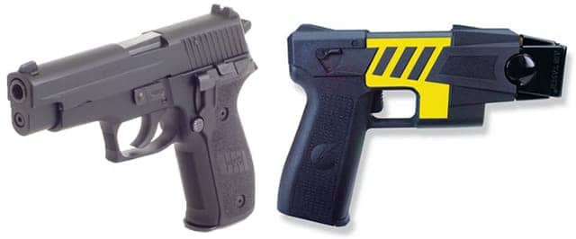 sigsauer40caliber-versus-x26taser, Oscar Grant took photo of Mehserle pointing taser at him before Mehserle drew gun and shot him in the back, News & Views 
