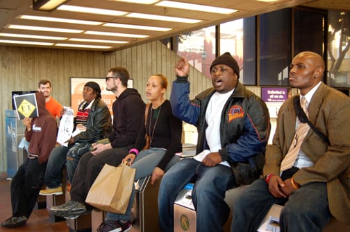 oscar-grant-protesters-sit-on-fruitvale-bart-turnstiles-010709-by-m-indybay-web, Oakland’s not for burning?, Local News & Views 