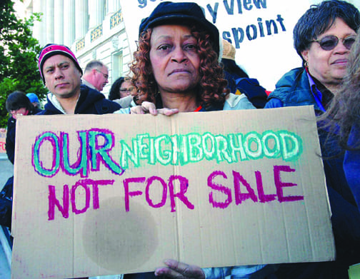 redevelopment-rally-030706-sign-web, State Supreme Court OKs Bayview Hunters Point land grab, Local News & Views 